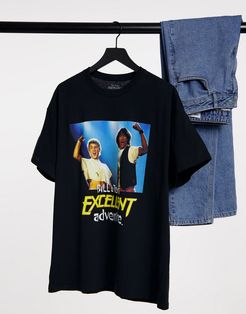 oversized t-shirt with Bill & Ted print in black
