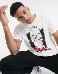 oversized t-shirt with homer print in white