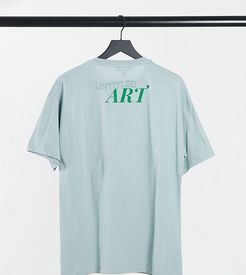 oversized T-shirt with Untitled Art back print in light blue-Blues