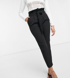 tie waist pants in black
