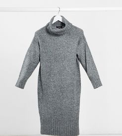 turtle neck dress in dark gray