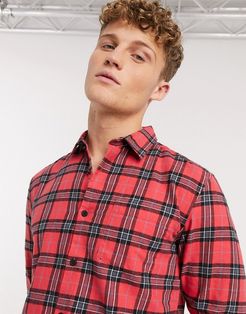 plaid check shirt in red