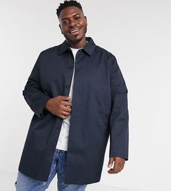 Plus mac coat in navy