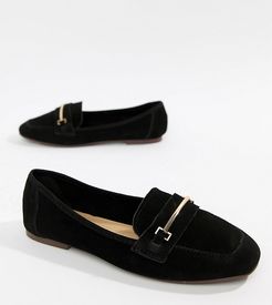 Real Suede Loafer-Black