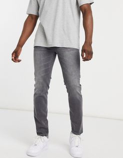 slim jeans in washed gray-Grey