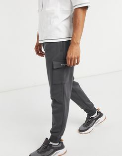 bocore pocket detail sweatpants in gray