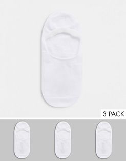 invisible socks in white 3 pack
