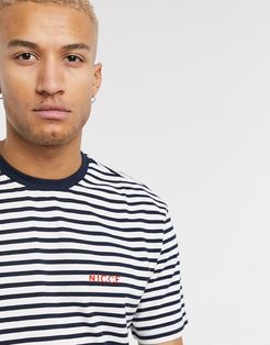 oversized stripe t-shirt in navy & white