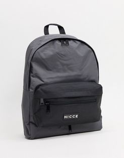 two in one backpack with detachable front pouch in gray and black