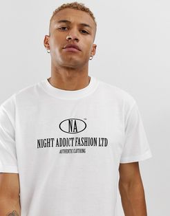 logo t-shirt in oversized fit-White