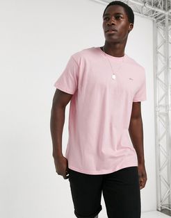 oversized t-shirt with Offline chest print-Pink