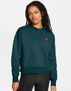 Nike Jordan Statement Essentials crew neck sweatshirt in teal-Green