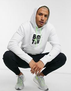 Boston graphic hoodie in white