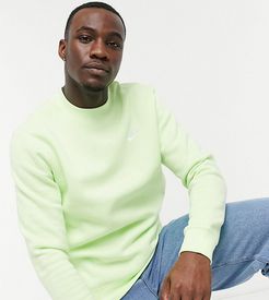 Tall Club crew neck sweatshirt in lime-Green