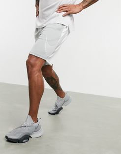 dry shorts with large logo in gray-Grey