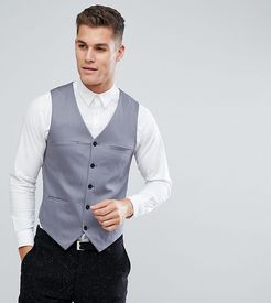 Suit vest In Cotton Sateen-Grey