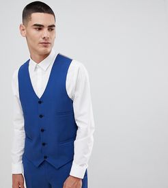 super skinny suit vest in blue-Blues