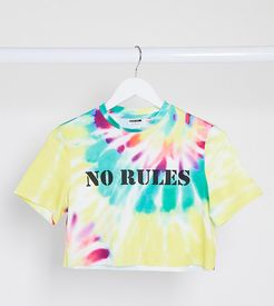 'no rules' t-shirt in tie dye-Multi