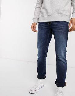 Co Grim Tim slim straight fit jeans in ink navy-Blue