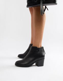 Heeled Ankle Boots-Black