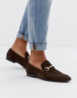 lemming bar loafers in brown suede