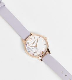 painterly prints watch exclusive to ASOS-Purple