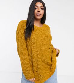 sweater in mustard-Orange