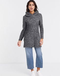 lally boucle wool coat in gray