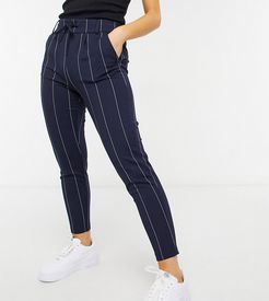 pants in navy pinstripe-Multi