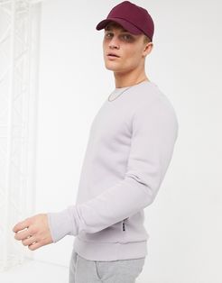 crew neck sweatshirt in lilac-Purple