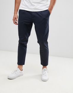 cropped chino-Navy