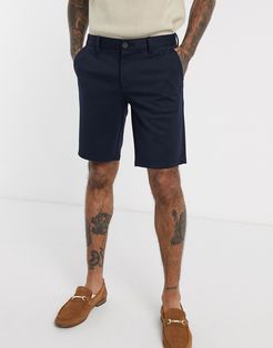 slim fit smart shorts in navy