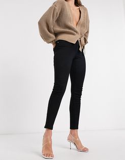 Wauw skinny jeans with mid waist in black
