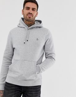 icon logo hoodie in gray marl-Grey