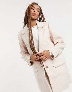 & Other Stories wool blend coat in beige-Neutral