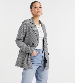 oversized blazer in check-Grey