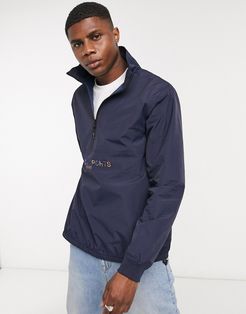 Nelson half-zip embroidered jacket in navy