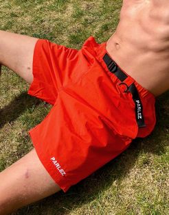 Vanguard adjustable shorts in coral-Orange