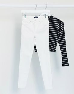 delly high waisted skinny jeans in white