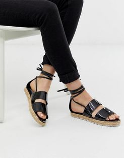 espadrille sandal-Black