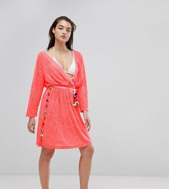 Santorini Beach Dress-Pink