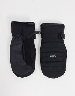 Bro-down insulated mittens in black