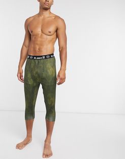 Fall-Line base layer 3/4 pants in Jungle Palm-Multi