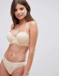 Definitions strapless bra in oatmeal-Beige