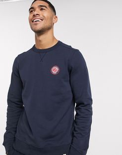 live forever badge logo sweat in navy
