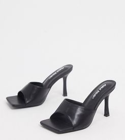 Harlow mule with square toe in black