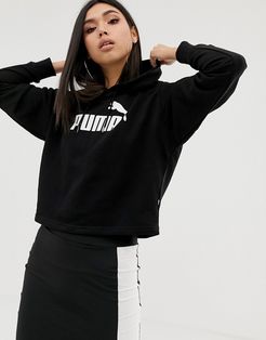 Essentials logo hoodie in black