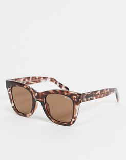 After Hours womens oversized square sunglasses in tort-Brown
