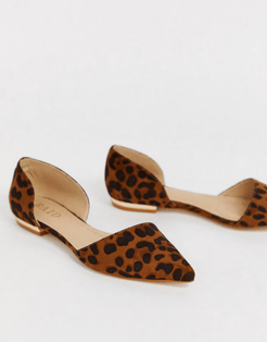 Amy leopard print two part flat shoes-Multi