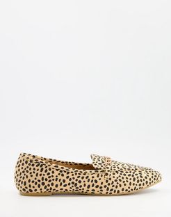 Lane flat shoes with chain detail in leopard-Multi